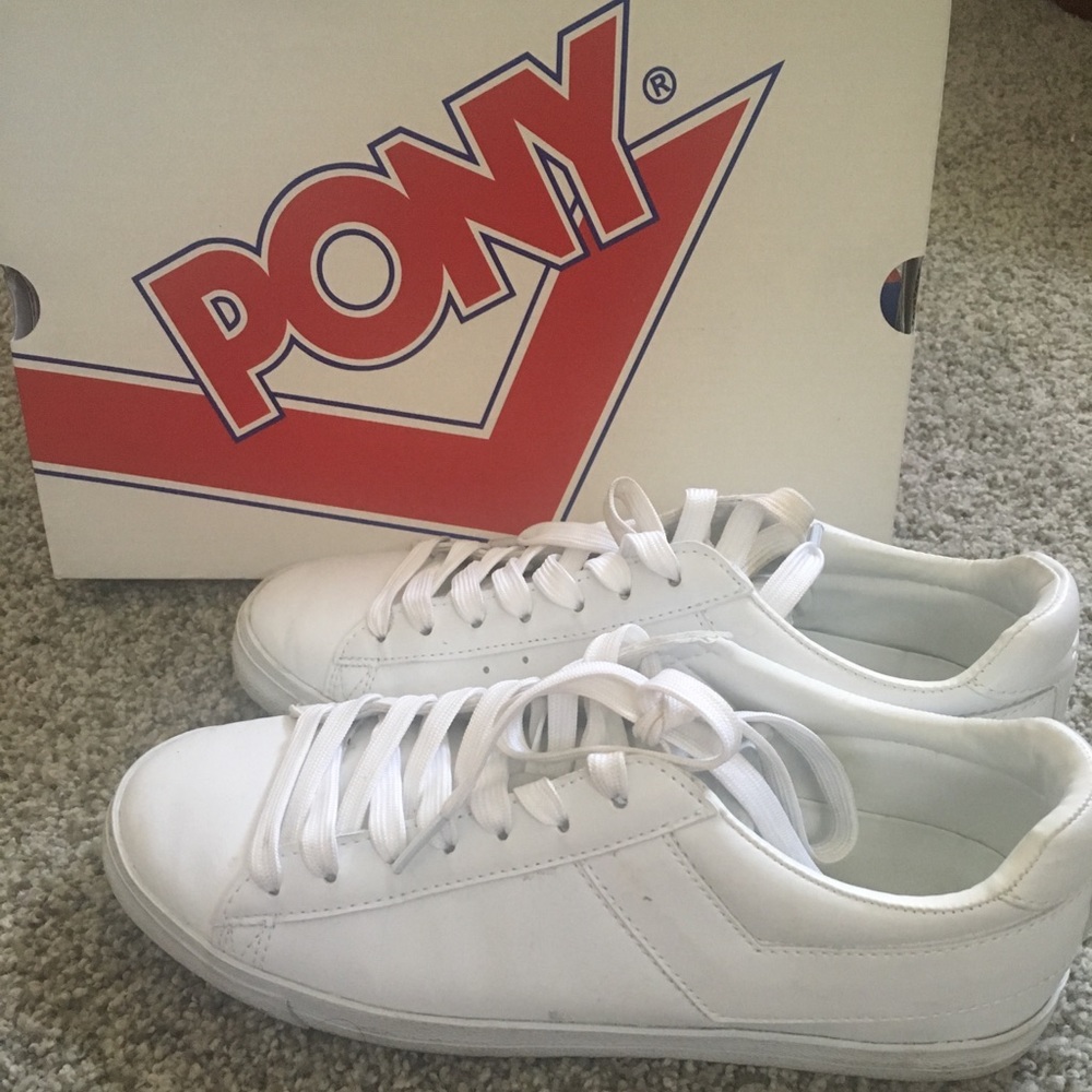 White PONY sneakers